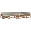 vidaXL Ensemble de canap&eacute;s d'ext&eacute;rieur 9 pcs Gris Naturel et Clair