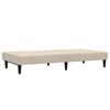 vidaXL Canap&eacute;-lit &agrave; 2 places avec tabouret Cr&egrave;me Tissu microfibre