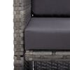 vidaXL Ensemble de salle &agrave; manger d'ext&eacute;rieur et coussins 17 pcs Gris