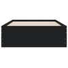vidaXL Cadre de lit avec tiroirs sans matelas noir 90x200 cm