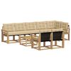 vidaXL Ensemble de canap&eacute;s d'ext&eacute;rieur 9 pcs Blanc et Beige