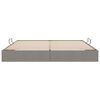 vidaXL Lit de Rangement avec matelas Taupe 200 x 200 cm tissu