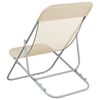 vidaXL Chaises plage pliantes lot de 2 textil&egrave;ne acier enduit poudre