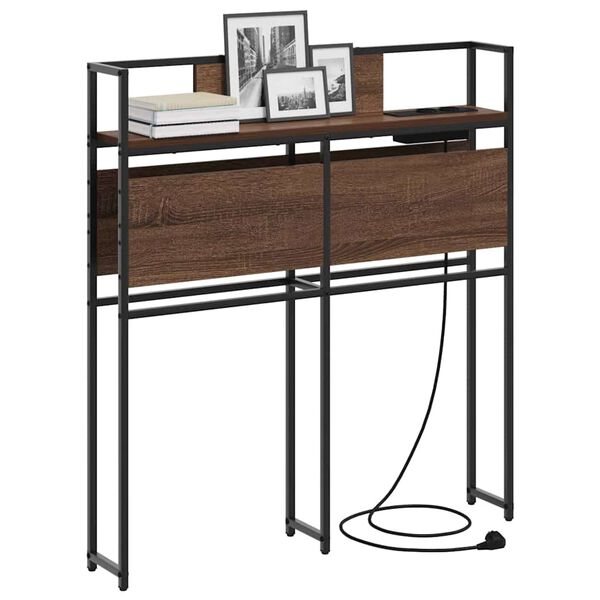 vidaXL Tête de lit de rangement Chêne marron 75 cm Bois d'ingénierie