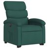 vidaXL Fauteuil inclinable de massage &eacute;lectrique Vert fonc&eacute; Tissu