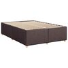 vidaXL Sommier &agrave; lattes de lit avec matelas Marron fonc&eacute; 140x190 cm
