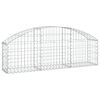 vidaXL Panier de gabions arqué 150x30x40/60 cm Fer galvanisé