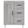 vidaXL Buffet haut Sonoma gris 69,5x34x180 cm Bois d'ing&eacute;nierie
