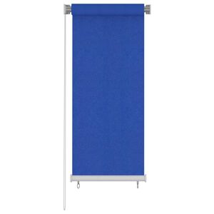 vidaXL Store roulant d'ext&eacute;rieur 65 (l) x 140 (H) cm HDPE bleu
