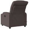 vidaXL Fauteuil de massage inclinable Marron foncé Tissu