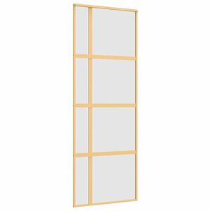 vidaXL Porte coulissante dor&eacute; 76x205 cm verre ESG d&eacute;poli et aluminium
