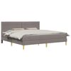 vidaXL Cadre de lit avec matelas Taupe 200 x 200 cm Polyester