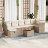 vidaXL Salon de jardin avec coussins 8 pcs beige r&eacute;sine tress&eacute;e
