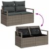 vidaXL Ensemble de canap&eacute; de jardin avec coussin 7 pcs Gris Poly rotin
