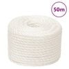 vidaXL Corde de travail Blanc 12 mm 50 m polypropyl&egrave;ne
