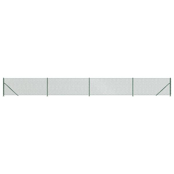 vidaXL Clôture à mailles losangées avec bride vert 1x10 m