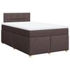 vidaXL Sommier &agrave; lattes de lit et matelas marron fonc&eacute; 120x190cm tissu
