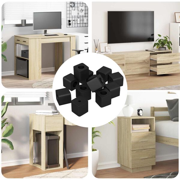 vidaXL Support de tiroir 6792 pcs Noir 15 x 15 x 15mm Copolym&egrave;re PP