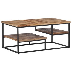 vidaXL Table basse 90x50x39 cm teck de r&eacute;cup&eacute;ration massif