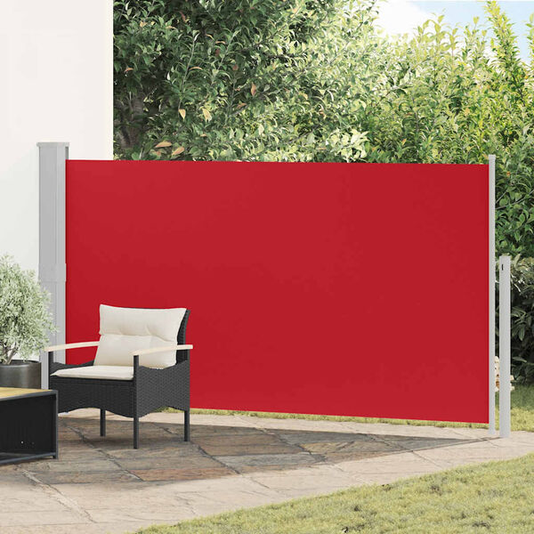 vidaXL Auvent lat&eacute;ral r&eacute;tractable de patio 170x300 cm Rouge
