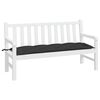 vidaXL Coussin de banc de jardin noir 150x50x7 cm tissu oxford