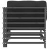 vidaXL Canap&eacute; d'angle avec coussins gris bois de pin solide