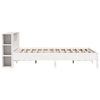 vidaXL Lit biblioth&egrave;que sans matelas blanc 200x200 cm bois pin massif