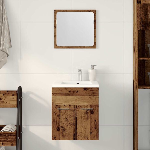 vidaXL Ensemble de meubles salle de bain 2 pcs bois d'ing&eacute;nierie