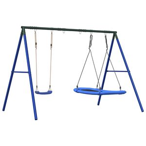 vidaXL Ensemble balan&ccedil;oire d'ext&eacute;rieur balan&ccedil;oire et balan&ccedil;oire nid