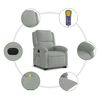 vidaXL Fauteuil inclinable de massage &eacute;lectrique gris clair velours