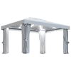 vidaXL Tonnelle et rideau et guirlande lumineuse LED 4x3 m Blanc cr&egrave;me