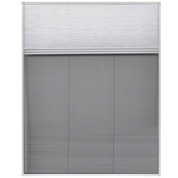 vidaXL Moustiquaire plissée pour fenêtre et store Aluminium 80 x 100cm