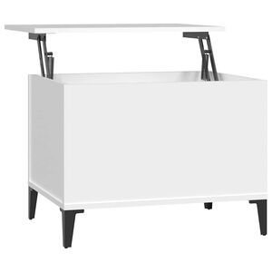 vidaXL Table basse Blanc 60x44,5x45 cm Bois d'ing&eacute;nierie