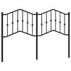 vidaXL T&ecirc;te de lit de remplacement m&eacute;tal noir 150 cm