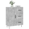 vidaXL Buffet gris b&eacute;ton 69,5x34x90 cm bois d'ing&eacute;nierie