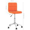 vidaXL Chaises pivotantes &agrave; manger lot de 4 orange similicuir