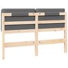 vidaXL T&ecirc;te de lit capitonn&eacute;e Marron et gris clair 140 cm Pin massif