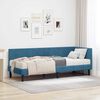 vidaXL Cadre de lit d'angle avec matelas 2 pcs Bleu Velours