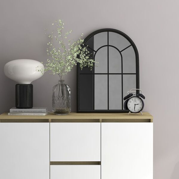 vidaXL Miroir Noir 60x45 cm Fer pour utilisation &agrave; l'int&eacute;rieur