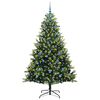 vidaXL Arbre de No&euml;l artificiel en silicone flexible 300 LEDs 210 cm