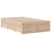 vidaXL Cadre de lit sans matelas avec tiroirs 135x190 cm bois de pin