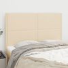 vidaXL T&ecirc;te de lit Cr&egrave;me 144x5x118/128 cm Tissu