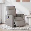 vidaXL Fauteuil de massage inclinable &eacute;lectrique Taupe Tissu
