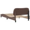 vidaXL Cadre de lit sans matelas Hvar marron 100x200 cm similicuir