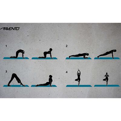Avento Tapis de fitness/yoga basique Noir