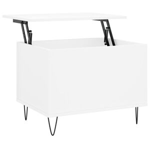 vidaXL Table basse Blanc 60x44,5x45 cm Bois d'ing&eacute;nierie