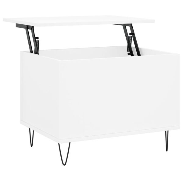 vidaXL Table basse Blanc 60x44,5x45 cm Bois d'ingénierie