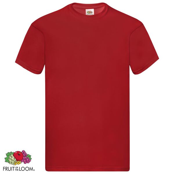 Fruit of the Loom T-shirts originaux 5 pcs Rouge M Coton