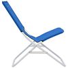 vidaXL Chaises de plage pliables lot de 2 Bleu