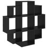 vidaXL &Eacute;tag&egrave;re Murale Ch&ecirc;ne noir 90 x 25 x 90 cm Bois d'ing&eacute;nierie